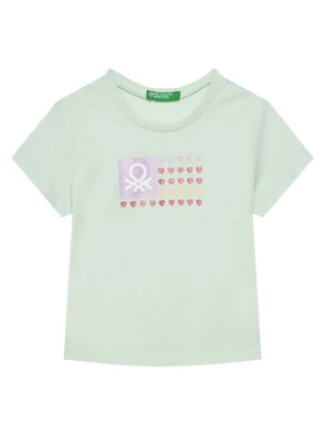 United Colors Of Benetton T-Shirt 3I1XG10HU Zielony Regular Fit