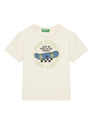 United Colors Of Benetton T-Shirt 3I1XG10IJ Beżowy Regular Fit