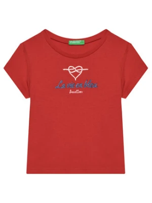 United Colors Of Benetton T-Shirt 3I1XG10J2 Czerwony Regular Fit