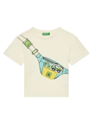 United Colors Of Benetton T-Shirt 3I1XG10J6 Beżowy Regular Fit