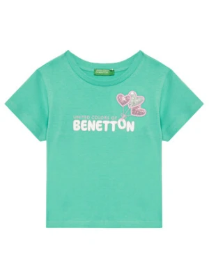 United Colors Of Benetton T-Shirt 3I1XG10JB Zielony Regular Fit