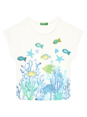 United Colors Of Benetton T-Shirt 3I1XG10JH Écru Regular Fit