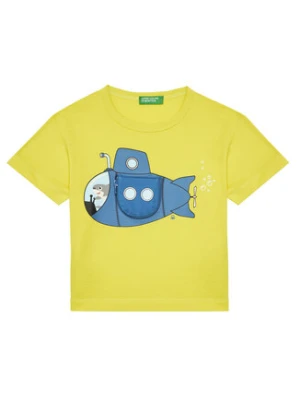 United Colors Of Benetton T-Shirt 3I1XG10JL Żółty Regular Fit