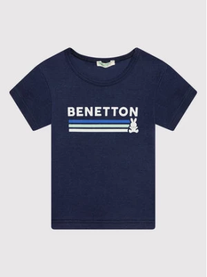 United Colors Of Benetton T-Shirt 3I9WMM28H Granatowy Regular Fit