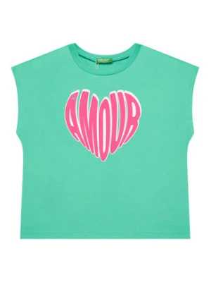 United Colors Of Benetton T-Shirt 3JERC10PB Zielony Regular Fit