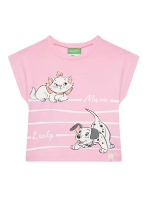 United Colors Of Benetton T-Shirt 3JERG10JC Różowy Regular Fit