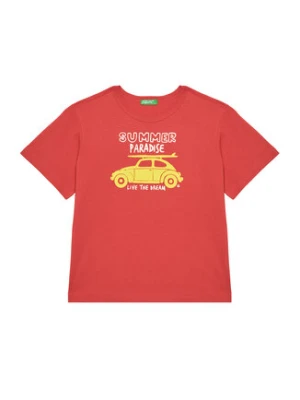 United Colors Of Benetton T-Shirt 3JERG10JQ Czerwony Regular Fit