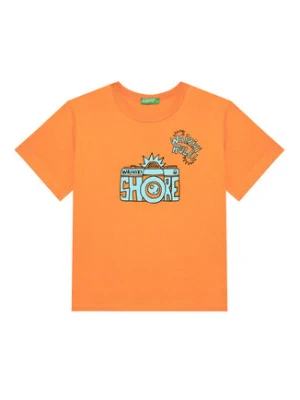 United Colors Of Benetton T-Shirt 3JERG10JQ Pomarańczowy Regular Fit