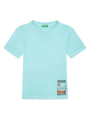 United Colors Of Benetton T-Shirt 3PCMC10N7 Niebieski Regular Fit
