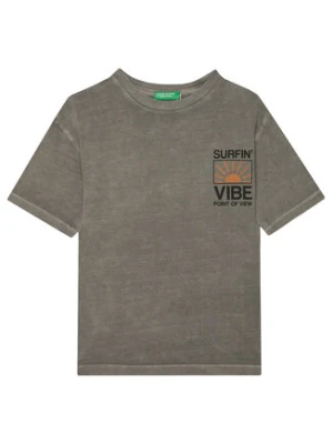 United Colors Of Benetton T-Shirt 3PCMC10N7 Szary Regular Fit