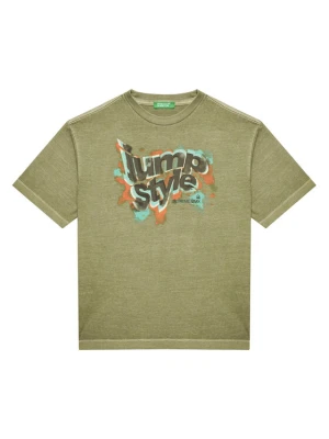 United Colors Of Benetton T-Shirt 3PCMC10N7 Zielony Regular Fit