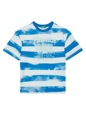 United Colors Of Benetton T-Shirt 3SL3C10P5 Niebieski Oversize