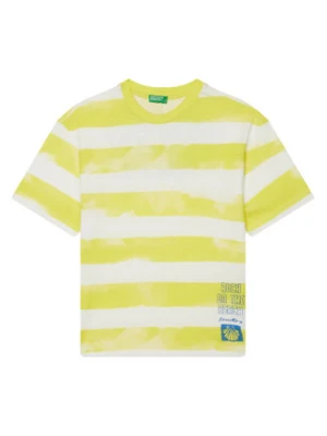 United Colors Of Benetton T-Shirt 3SL3C10P5 Żółty Oversize