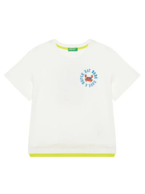 United Colors Of Benetton T-Shirt 3SLUG10JF Écru Regular Fit