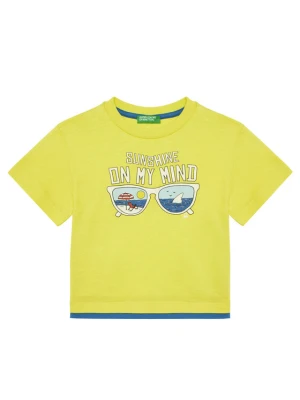 United Colors Of Benetton T-Shirt 3SLUG10JF Żółty Regular Fit