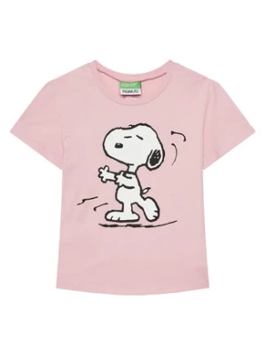 United Colors Of Benetton T-Shirt 3X1SC10NG Różowy Regular Fit