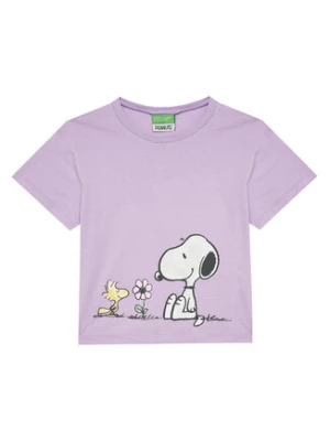 United Colors Of Benetton T-Shirt 3X1SG10I9 Fioletowy Regular Fit