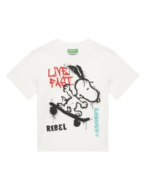 United Colors Of Benetton T-Shirt 3X1SG10JW Biały Regular Fit