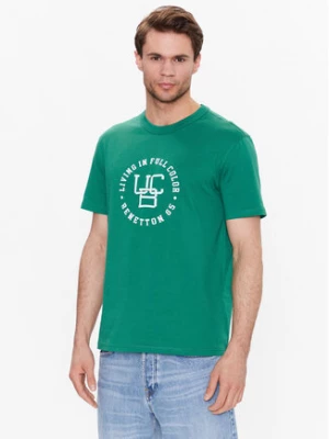 United Colors Of Benetton T-Shirt 3YR3U1050 Zielony Regular Fit