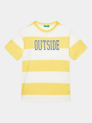 United Colors Of Benetton T-Shirt 3ZNBC10BN Żółty Regular Fit