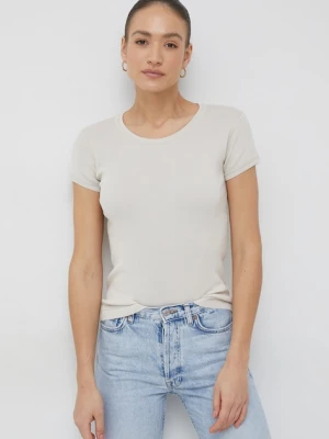 United Colors of Benetton t-shirt bawełniany beżowy