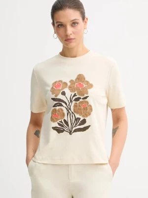 United Colors of Benetton t-shirt bawełniany damski kolor beżowy 3DCJD10B5