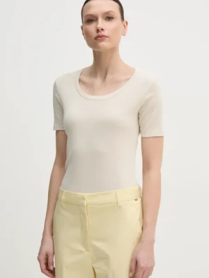 United Colors of Benetton t-shirt bawełniany damski kolor beżowy 3GA2D1066
