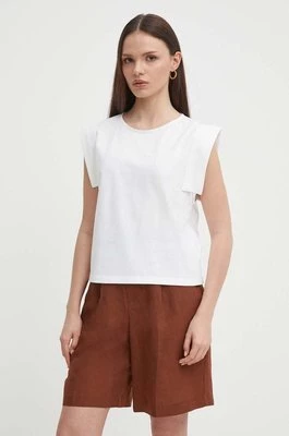 United Colors of Benetton t-shirt bawełniany damski kolor białyCHEAPER