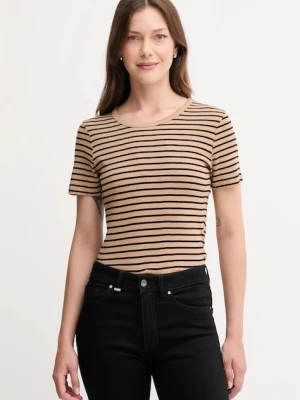United Colors of Benetton t-shirt bawełniany damski kolor brązowy 30YSE16A0