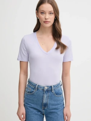 United Colors of Benetton t-shirt bawełniany damski kolor fioletowy 3GA2E4230
