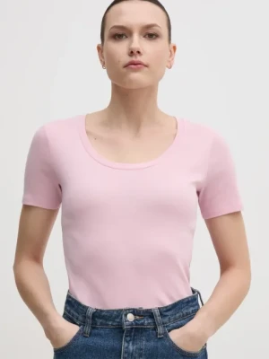 United Colors of Benetton t-shirt bawełniany damski kolor różowy 3GA2D1066