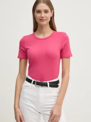 United Colors of Benetton t-shirt bawełniany damski kolor różowy 3GA2E16A0
