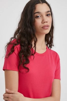 United Colors of Benetton t-shirt bawełniany damski kolor różowy