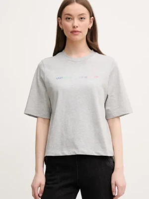 United Colors of Benetton t-shirt bawełniany damski kolor szary 3BL0D109D