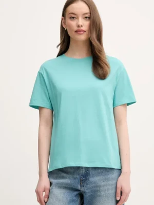 United Colors of Benetton t-shirt bawełniany damski kolor turkusowy 3096D102O
