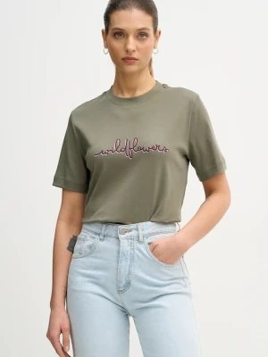 United Colors of Benetton t-shirt bawełniany damski kolor zielony 3DCJD10B5