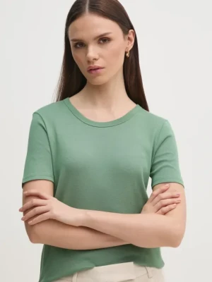 United Colors of Benetton t-shirt bawełniany damski kolor zielony 3GA2E16A0