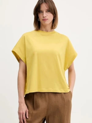 United Colors of Benetton t-shirt bawełniany damski kolor żółty 3096D1071