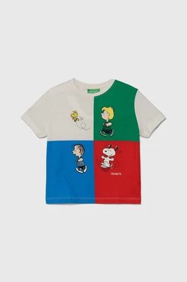 United Colors of Benetton t-shirt bawełniany dziecięcy X Peanuts z nadrukiem