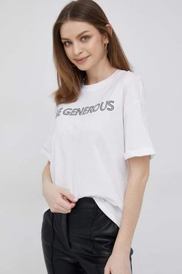 United Colors of Benetton t-shirt bawełniany kolor biały