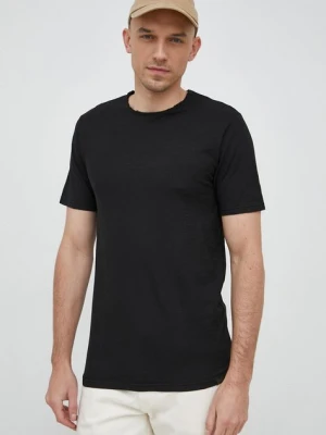 United Colors of Benetton t-shirt bawełniany kolor czarny gładki