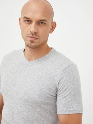 United Colors of Benetton t-shirt bawełniany kolor szary melanżowy