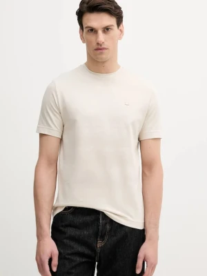 Zdjęcie produktu United Colors of Benetton t-shirt bawełniany męski kolor beżowy gładki 3M4WU1088
