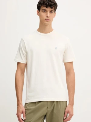 United Colors of Benetton t-shirt bawełniany męski kolor beżowy gładki 3MI5J1AF7