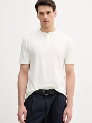 United Colors of Benetton t-shirt bawełniany męski kolor beżowy gładki 3RL3U10AS