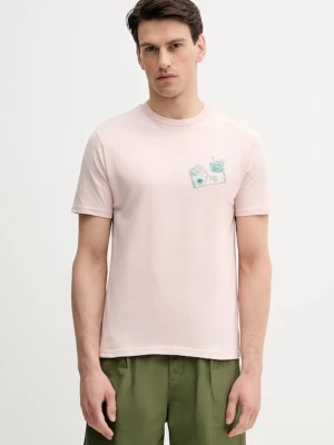 United Colors of Benetton t-shirt bawełniany męski kolor beżowy z nadrukiem 3BL0U10AF