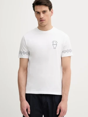 Zdjęcie produktu United Colors of Benetton t-shirt bawełniany męski kolor biały z nadrukiem 3BL0U10AF