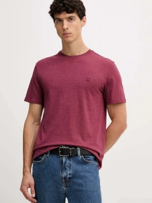 United Colors of Benetton t-shirt bawełniany męski kolor bordowy melanżowy 3UWFU10AU