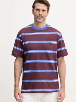 United Colors of Benetton t-shirt bawełniany męski kolor bordowy wzorzysty 380ZU10AY