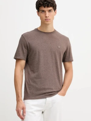 United Colors of Benetton t-shirt bawełniany męski kolor brązowy melanżowy 3UWFU10AU